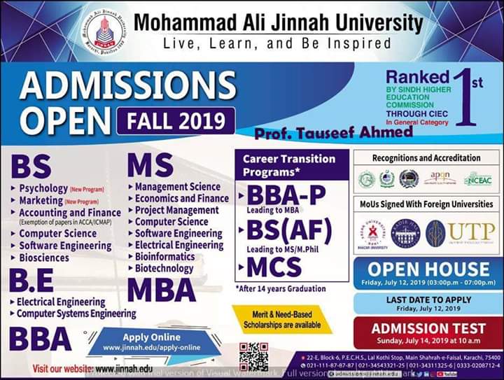 Details Regarding University Admissions 2019 Mowaishf